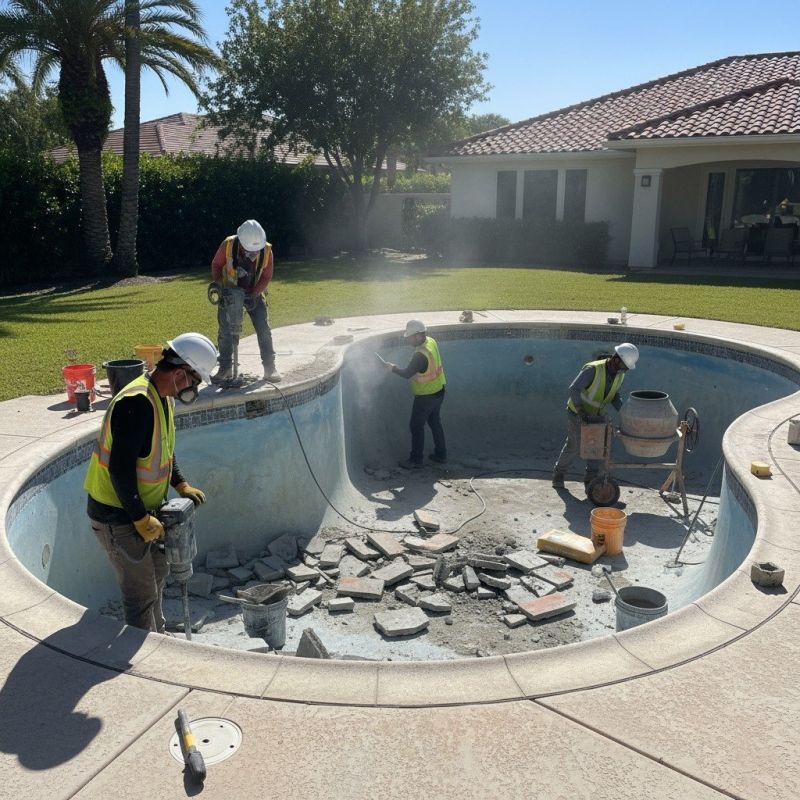Local Concrete Pool Deck Service pros at work